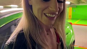 i can't believe this risky public blowjob from blonde slut deepthroating cum in mouth and swallowing all of it