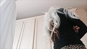 angry italian milf mommy yells dirty talk glasses on