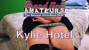 horny kylie deepthroats cock pussy fucked nipples rubbed