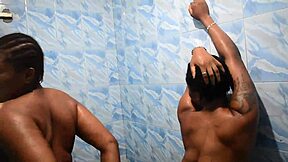 Thick African Lesbians Worship Asses and Play in Shower
