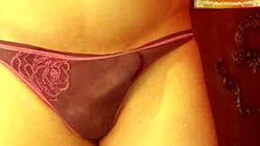 my wife's panties and lingerie look so hot with dildo play