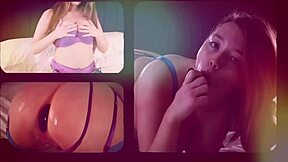 gorgeous british 18yo neighbor teases with sloppy head before swallowing cum load