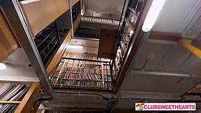 18yo Lesbians Lick Juicy Pussies in Library Lust Orgy