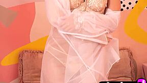 beautiful all natural milf stephanie manescu rips lingerie for passionate naked posing!