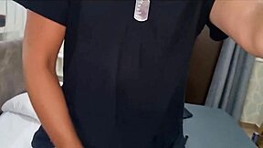 stepson arrives with huge cock fucks italian bed first then closeup cumshot hot sperm on phone