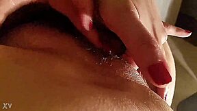 my wet pussy throbs as i masturbate like a horny milf