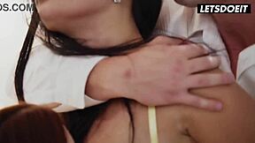 Charlie And Maddy Team Up On Stepbro's Huge Cock