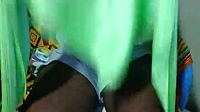 petite ghanaian babe fingers her tight pussy solo at home