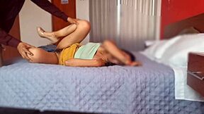 Nympho latina escort rides doggystyle at home