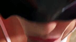 petite redhead teen slut in short skirt stockings craves cum facial pov