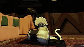 i railed my maid femboy hard up in the attic space