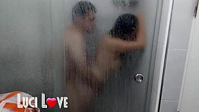 PAION Y AMOR WITH PETITE LATINA WIFE MISSIONARY FUCK IN SHOWER PUBLIC DORM HOMEMADE!