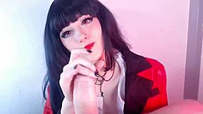 Does yumeko jabami's teasing slave deepthroat blowjob lead to massive facial cumshot?