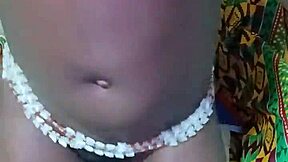 petite ghanaian babe fingers her tight pussy solo at home