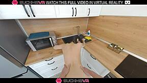 Sexy brunette kaya finch moans hard kitchen pounding vr bliss