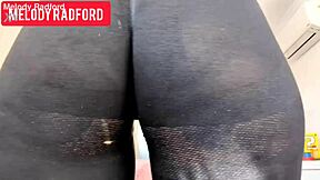i admire milf melody radford teasing in sheer leggings