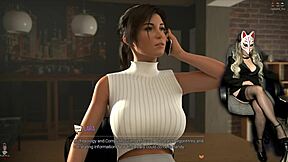 lara croft why undress your skirt in public naughty?