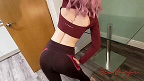stepmom your big ass in leggings just dropped on my monster cock during yoga at the gym