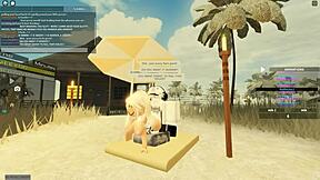 roblox porn features blonde's wild ass shaking ride