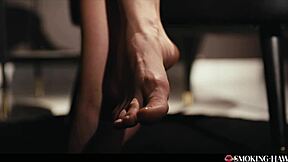 ever wonder how a smoking hot blonde turns a cig break into sloppy bj action?