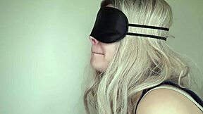 blindfolded friend's wife tricked into dick sucking cum swallow game 😏