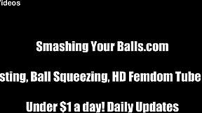 Your balls are gonna ache from our brutal femdom kicks mistress style