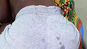 petite ghanaian babe fingers her tight pussy solo at home