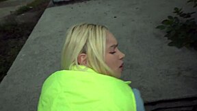 i feel her tight pussy gripping me as jogger fucks outdoors for cash. heart pounding in public thrill