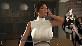 lara croft why undress your skirt in public naughty?