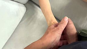 step mommy rides step daddy's cock for quick creampie