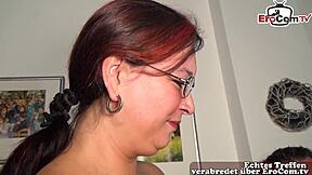 german mature housewife couple does hot ffm threesome casting with amateur big tits neighbor