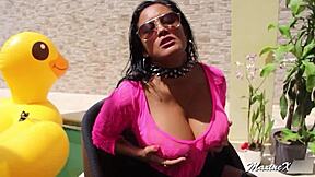 My poolside BBC toy pussy play