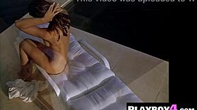 big tits asian babe poses naked while latina shows hot booty