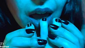 don't you crave licking my soft ticklish latina feet while i choke you with my toes?