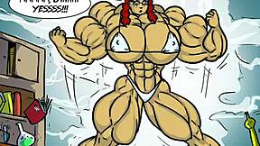 Zoie Challenges Emily in Epic Female Muscle Growth Showdown