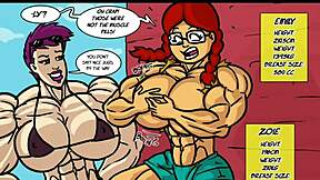 Zoie Challenges Emily in Epic Female Muscle Growth Showdown