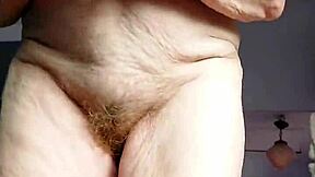 oma, why fuck your hairy granny pussy with that big cucumber