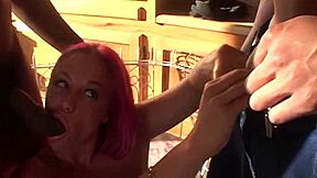 18yo slut bends over for milf threesome gaping fun