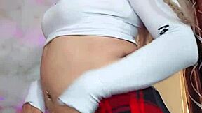 WHITE SNOW TRANSEXUAL SEDUCES WITH CROSSDRESSING TEMPTATION AND DESIRE