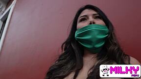 Super busty peruvian beauty rides cock raw on street condom fails beautifully