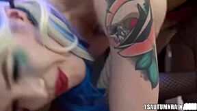 Leya Falcon Stuffing Autumn Rain's Ass with Toys Before Bent-Over Doggystyle