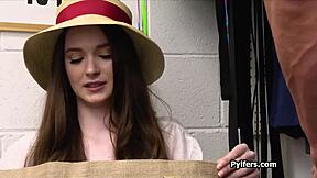 choking on deepthroat while mall cop fucks big tit bikini shoplifter doggystyle