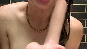 i blast hard cum while showering my big tits body