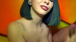 amateur german webcam babe teases with handjob before massive facial cumshot