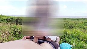 Juicy African Amateur Gets Quick Public Beach Creampie with Outdoor Lick and Pussy Pound