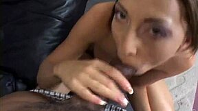 bbc slappin my skinny wife's small tits in interracial face fuck