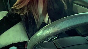 hey italian milf artemisia love flashes big juicy tits on car ride long hair fetish