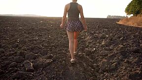 wanna see this schoolgirl's upskirt panties flash? full back cameltoe tease on hidden cam outdoors