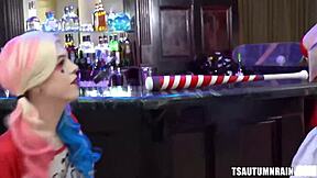 Leya Falcon Stuffing Autumn Rain's Ass with Toys Before Bent-Over Doggystyle