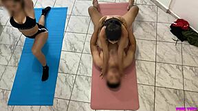 Padrastro Trains Hot Adoptive Hijastras Then Fucks Bent Over Yoga Doggystyle